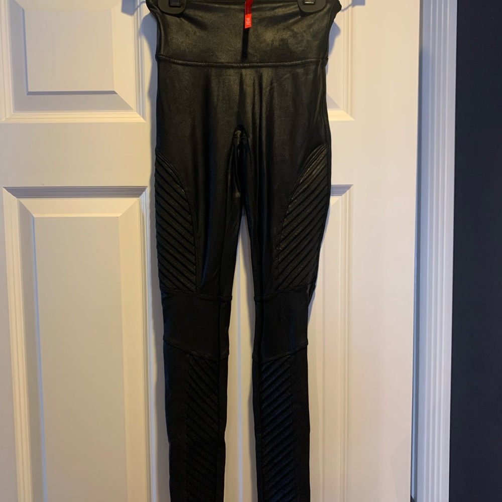 NWOT SPANX Faux Leather Moto Leggings